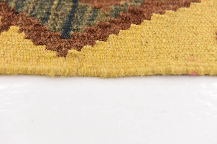 Detail image of 3' 3 x 4' 10 Hand Woven Kilim Maymana Wool Rug