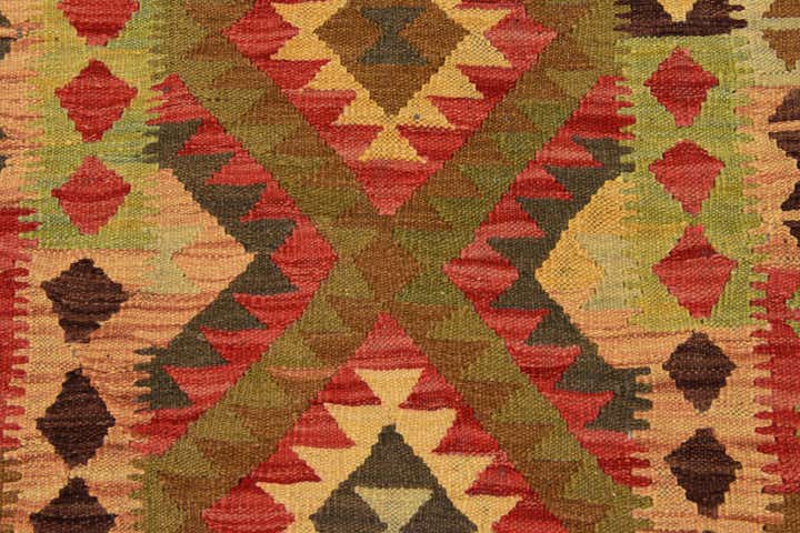 3' 3 x 5' Hand Woven Kilim Maymana Wool Rug