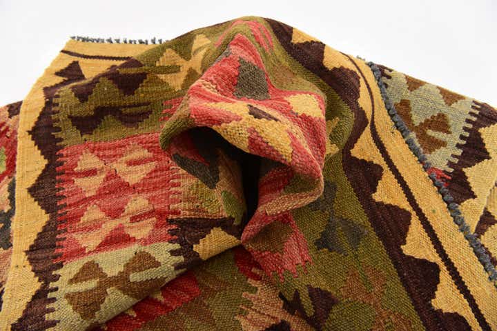 3' 3 x 5' Hand Woven Kilim Maymana Wool Rug