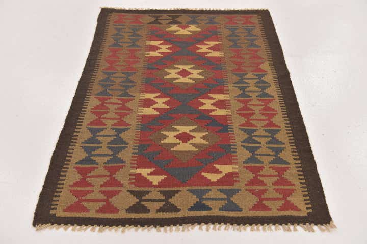 95cm x 145cm Tejido a mano Kilim Maymana Alfombra Lana
