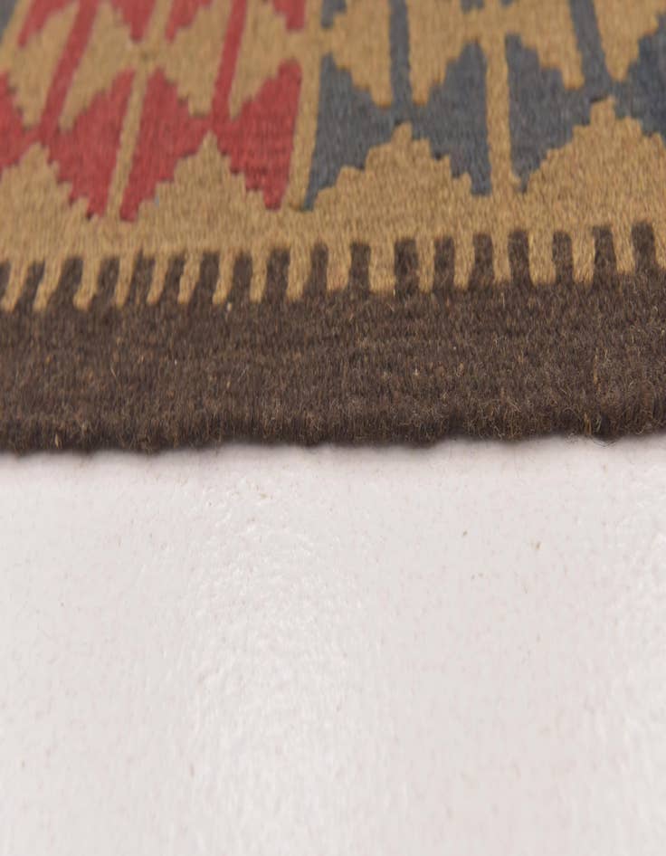 Detail image of 3' 2 x 4' 10  Hand Woven Kilim Maymana Wool Rug