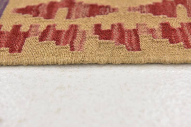 Detail image of 2' 4 x 6' 6 Hand Woven Kilim Maymana Wool Rug