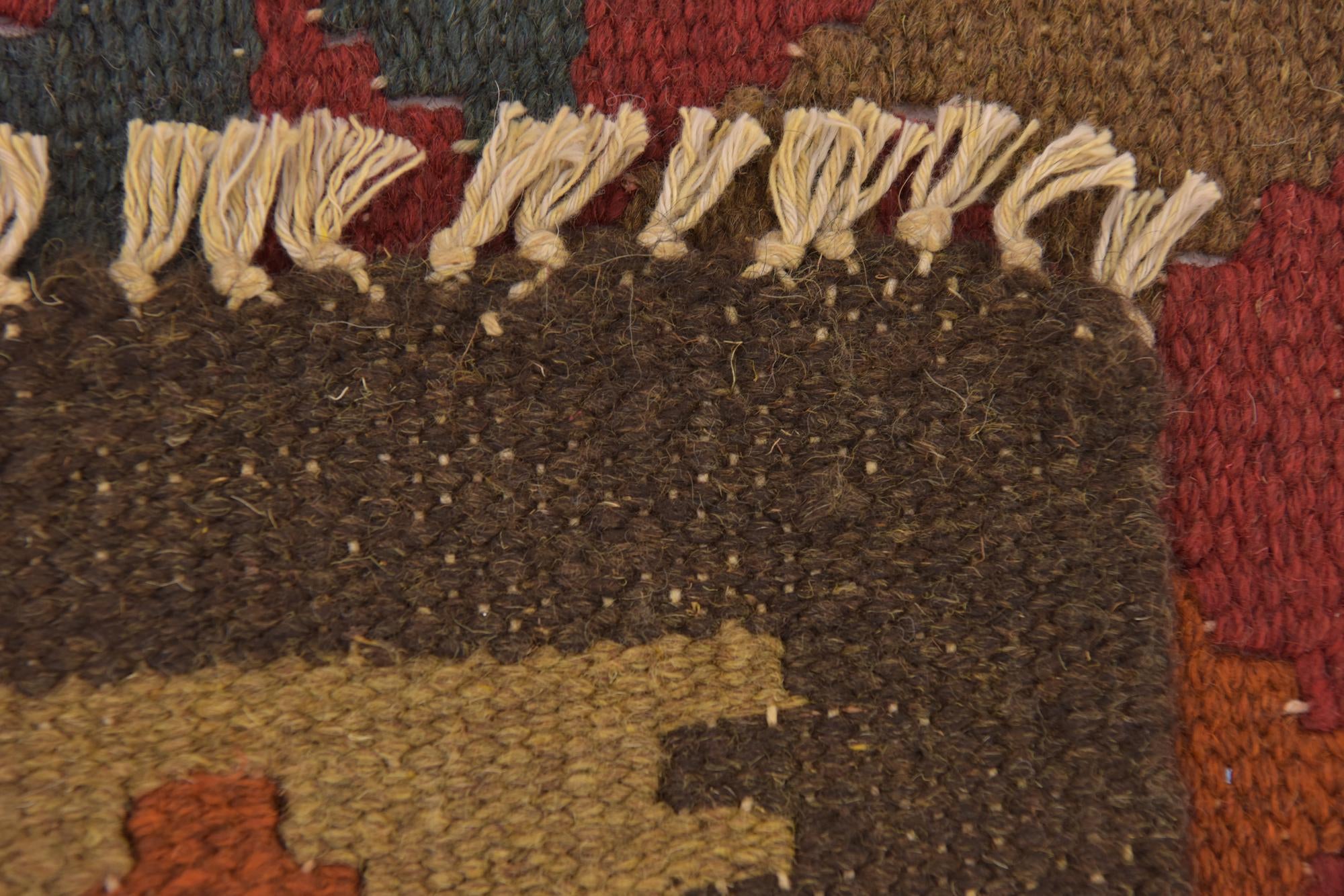 3' 2 x 6' Hand Woven Kilim Maymana Wool Rug