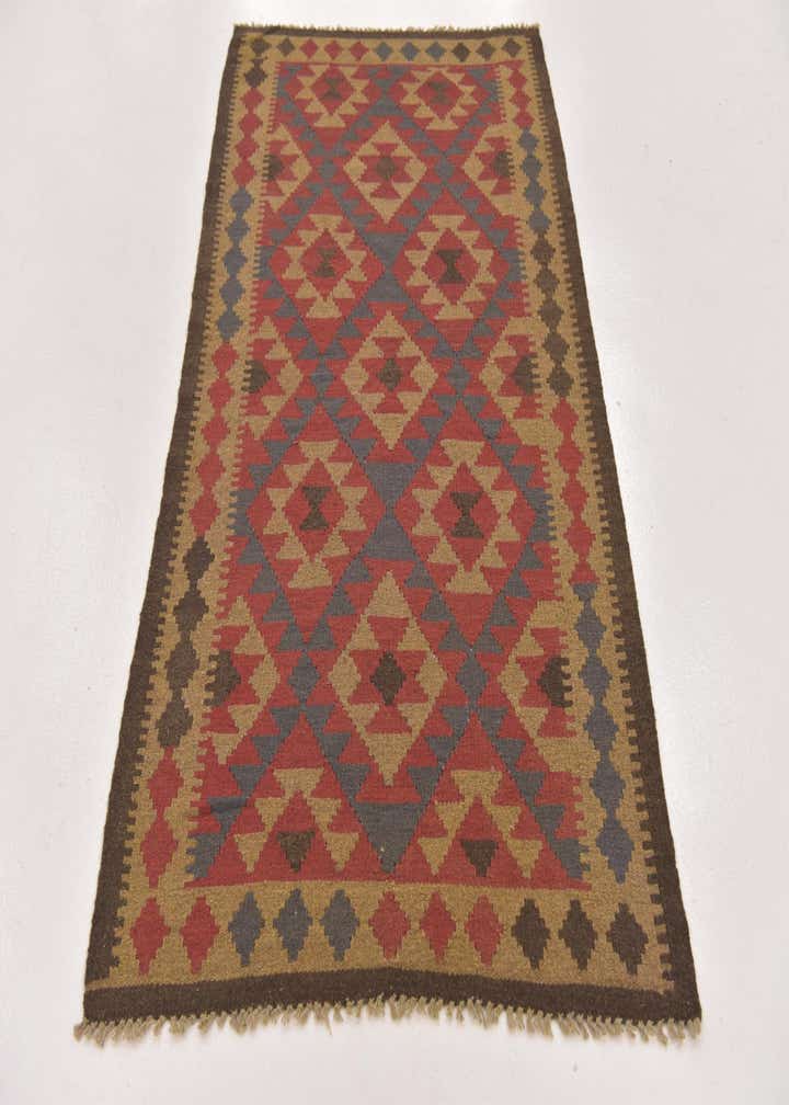 3' 7 x 6' 7 Hand Woven Kilim Maymana Wool Rug