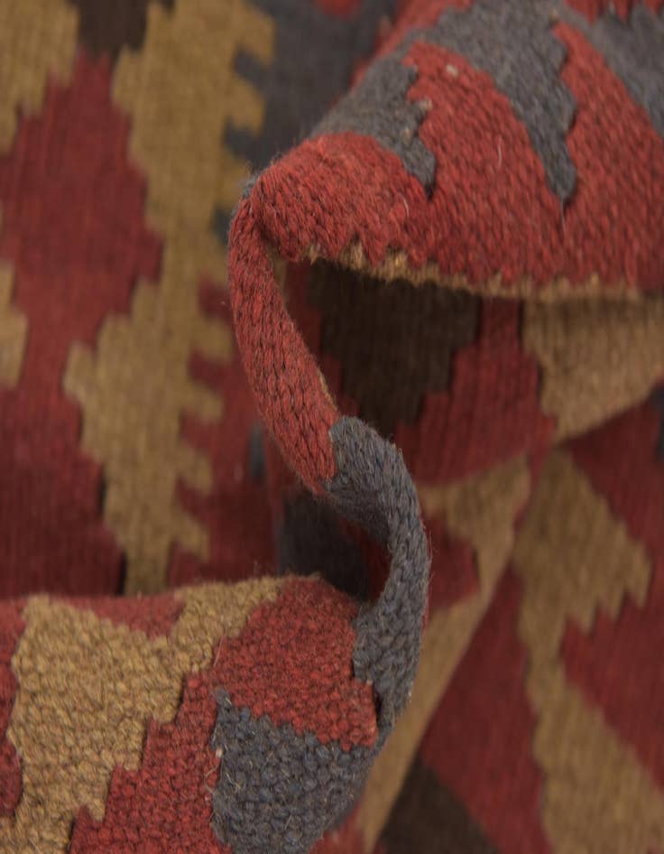 Detail image of 3' 7 x 6' 7 Hand Woven Kilim Maymana Wool Rug