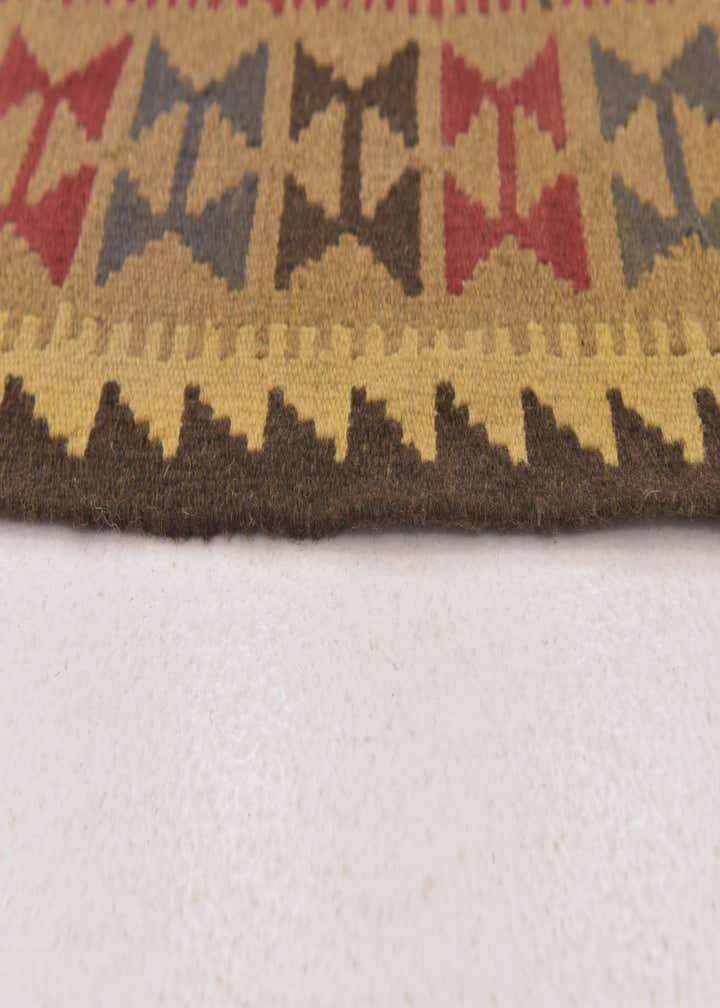 3' 6 x 6' 7 Hand Woven Kilim Maymana Wool Rug