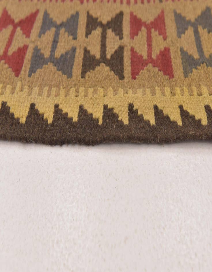 Detail image of 3' 6 x 6' 7 Hand Woven Kilim Maymana Wool Rug