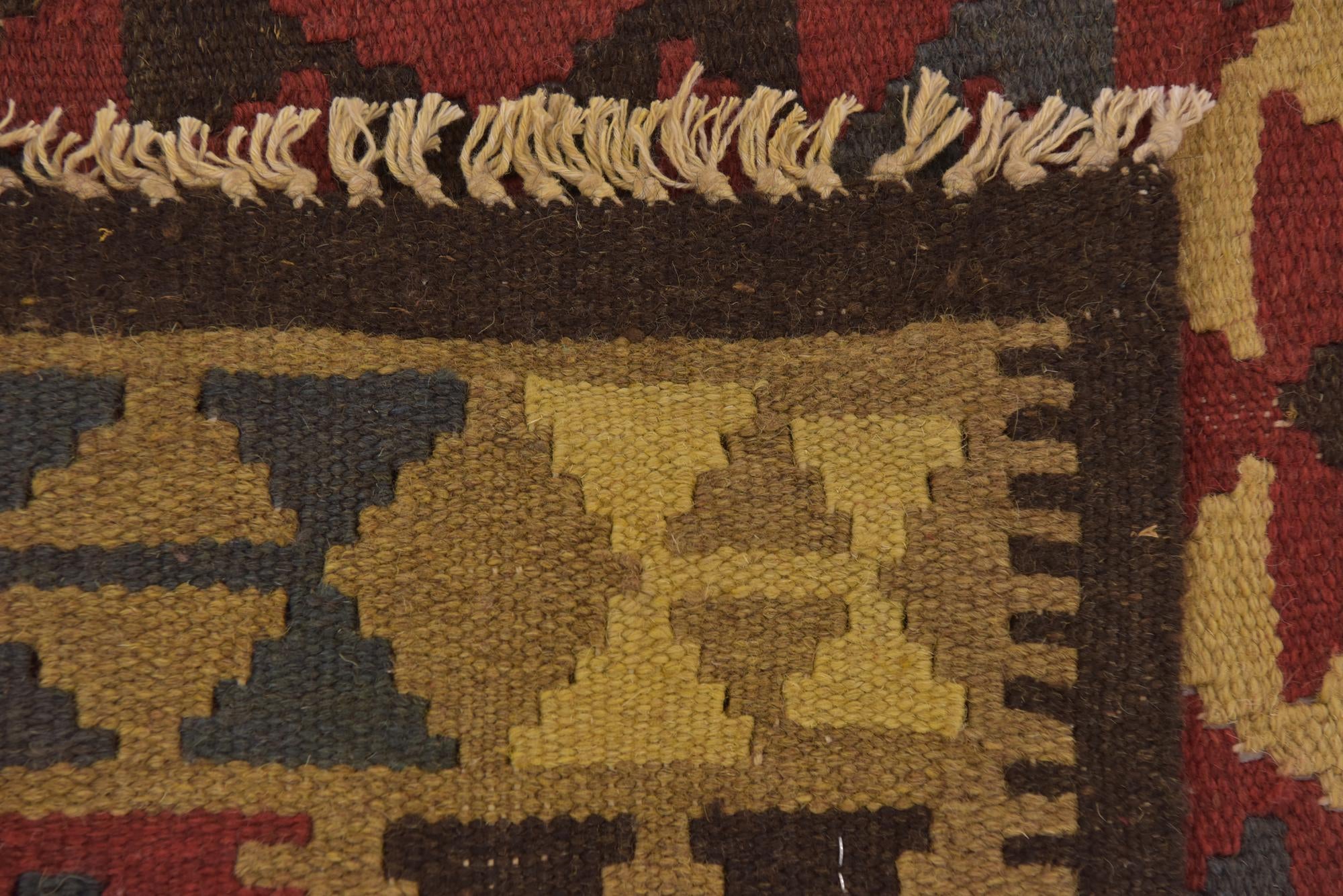 3' 5 x 6' 5 Hand Woven Kilim Maymana Wool Rug
