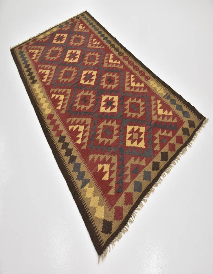 Detail image of 5' x 8' 5  Hand Woven Kilim Maymana Wool Rug