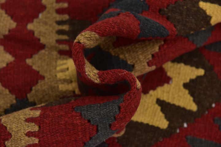 5' 2 x 8' 2 Hand Woven Kilim Maymana Wool Rug