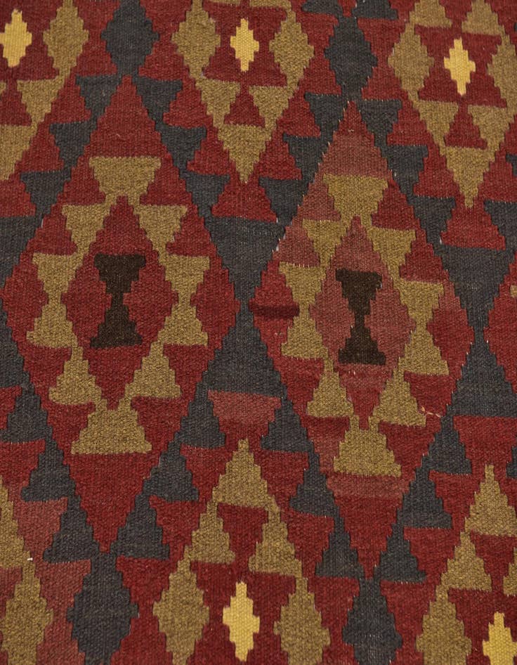 Detail image of 5' 4 x 8'  Hand Woven Kilim Maymana Wool Rug
