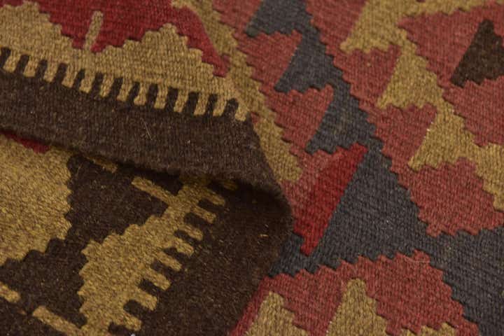 5' 4 x 8' Hand Woven Kilim Maymana Wool Rug