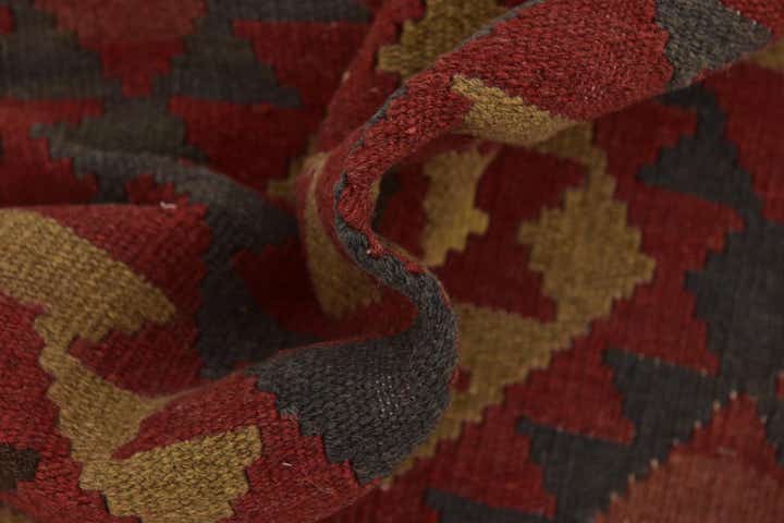 5' 4 x 8' Hand Woven Kilim Maymana Wool Rug