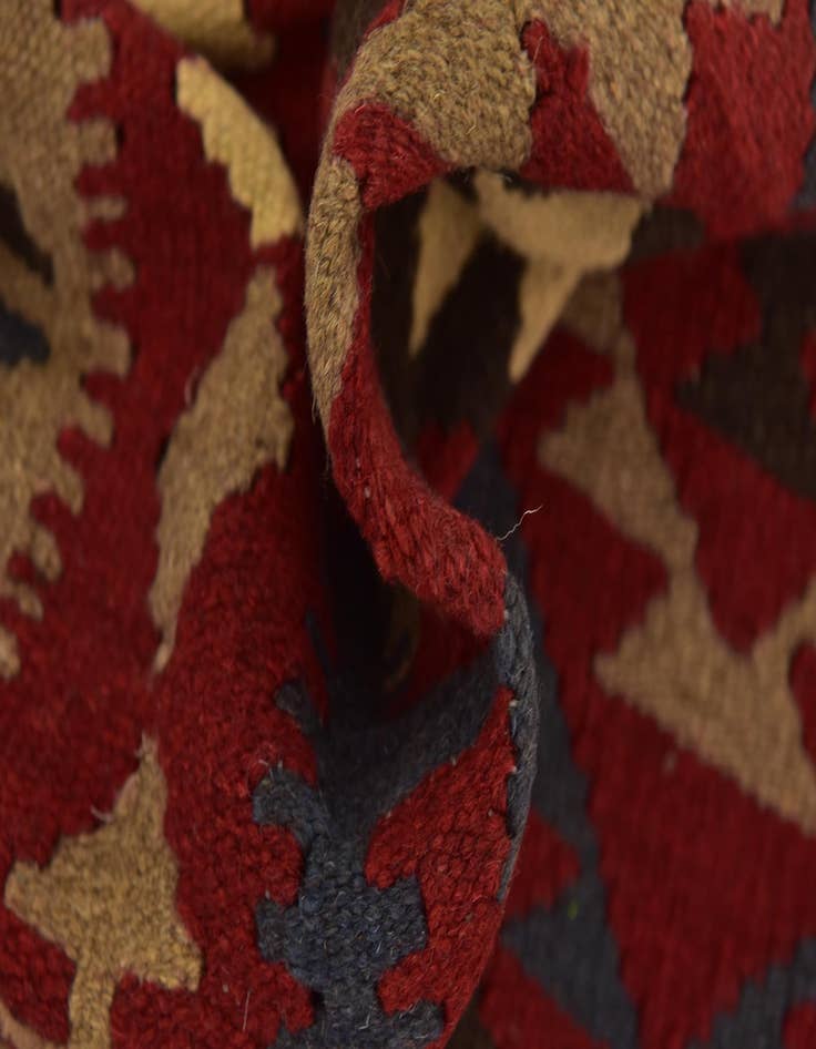 Detail image of 4' 9 x 8' 4  Hand Woven Kilim Maymana Wool Rug