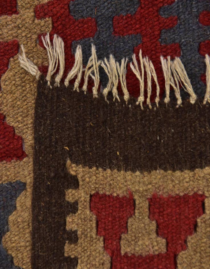 Detail image of 4' 9 x 8' 4  Hand Woven Kilim Maymana Wool Rug