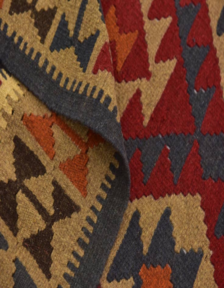 Detail image of 5' 2 x 8' 6  Hand Woven Kilim Maymana Wool Rug