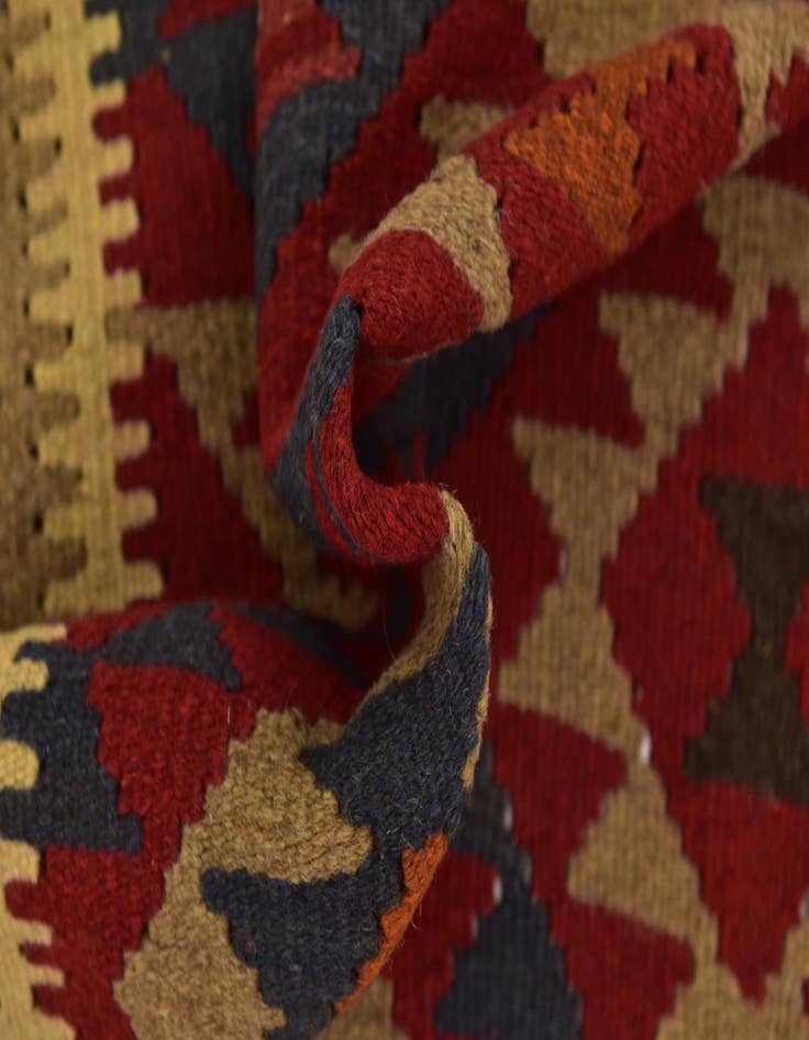 Detail image of 5' 2 x 8' 6  Hand Woven Kilim Maymana Wool Rug