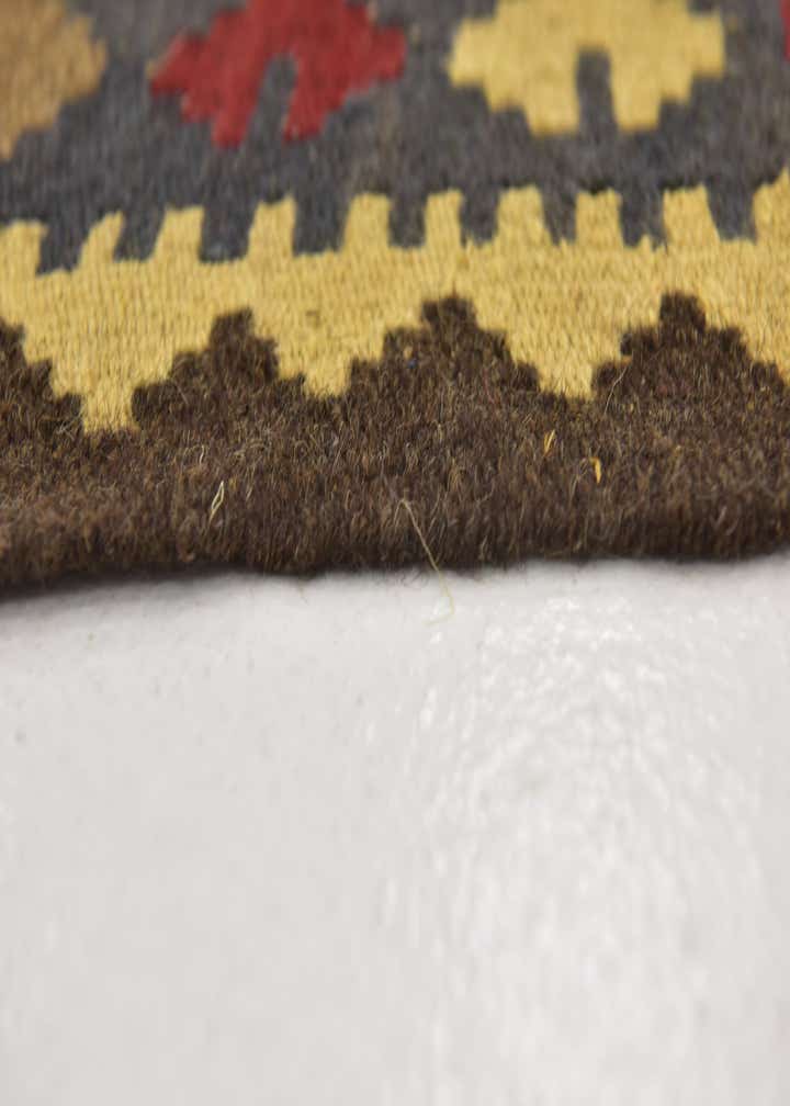 5' 7 x 8' 5 Hand Woven Kilim Maymana Wool Rug