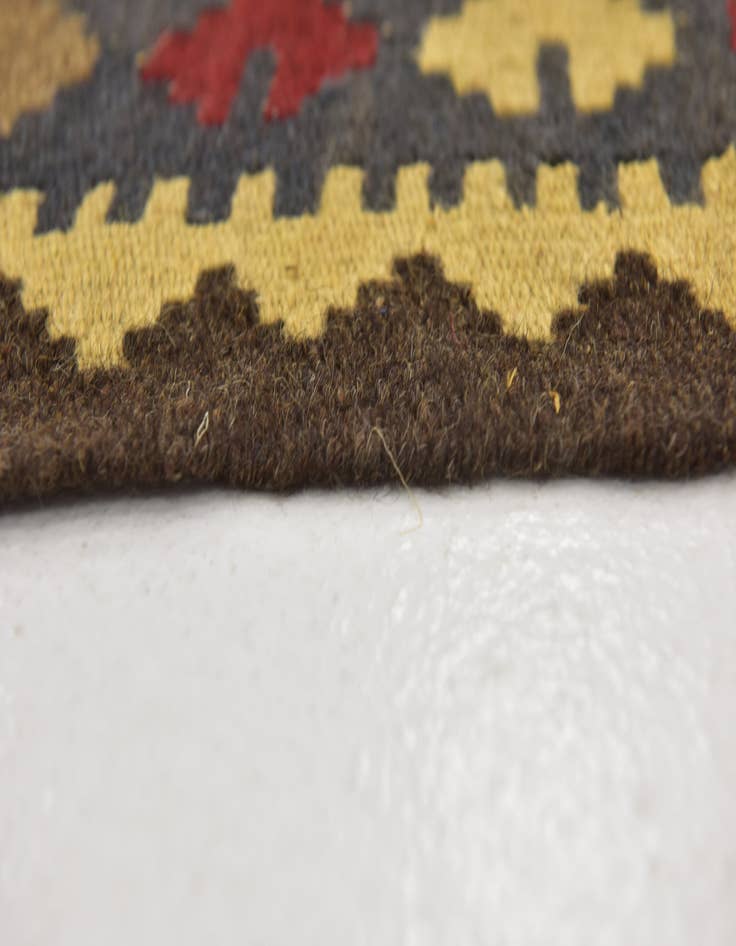 Detail image of 5' 7 x 8' 5 Hand Woven Kilim Maymana Wool Rug