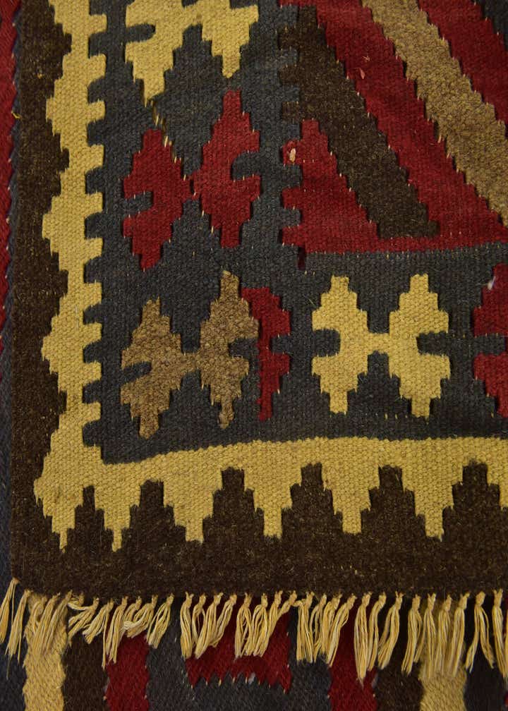 5' 7 x 8' 5 Hand Woven Kilim Maymana Wool Rug
