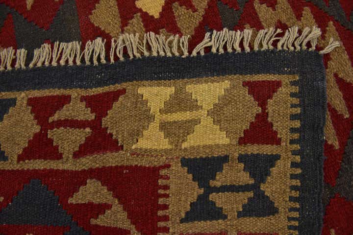 4' 10 x 8' 3 Hand Woven Kilim Maymana Wool Rug