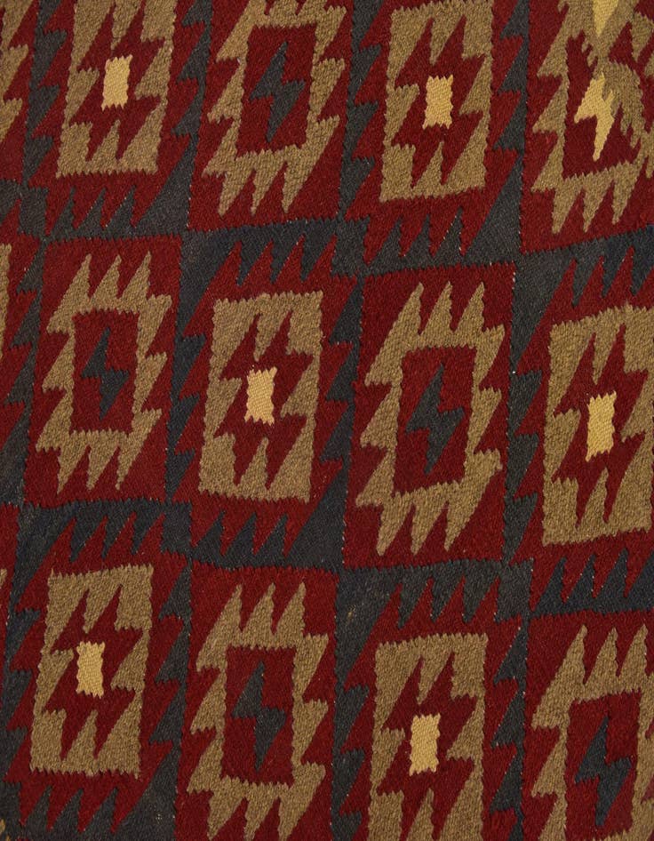 Detail image of 4' 10 x 8' 3 Hand Woven Kilim Maymana Wool Rug