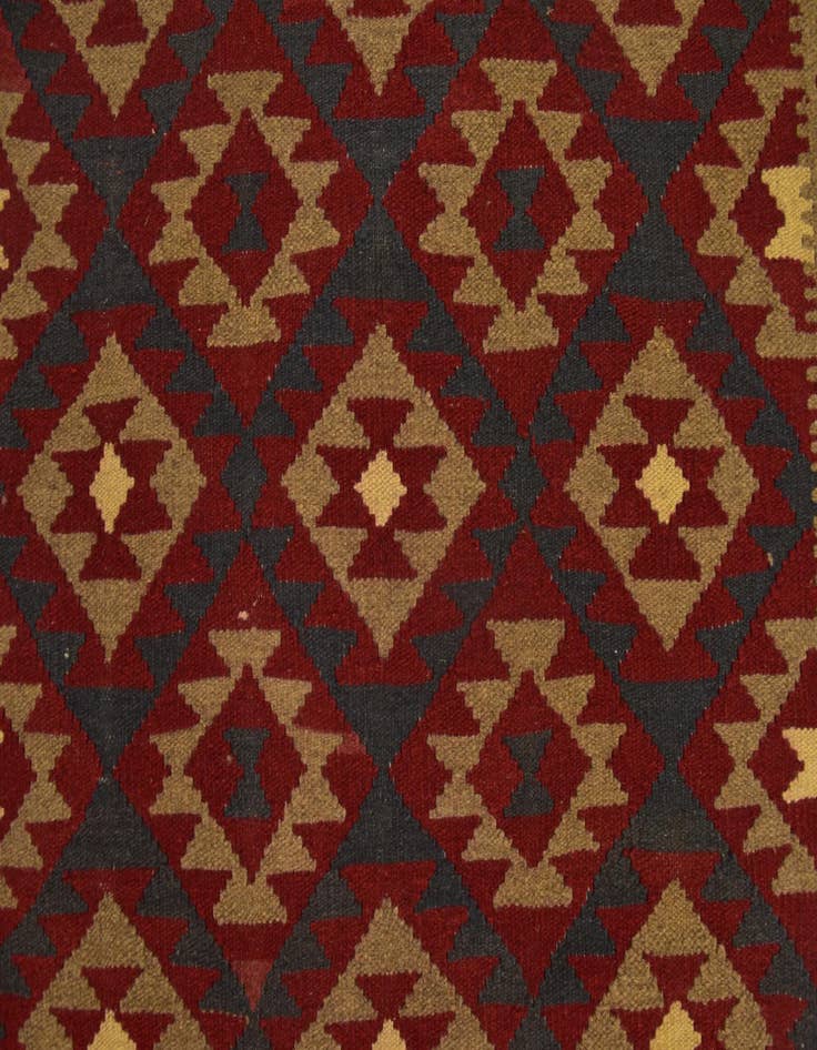 Detail image of 4' 10 x 8' 3 Hand Woven Kilim Maymana Wool Rug