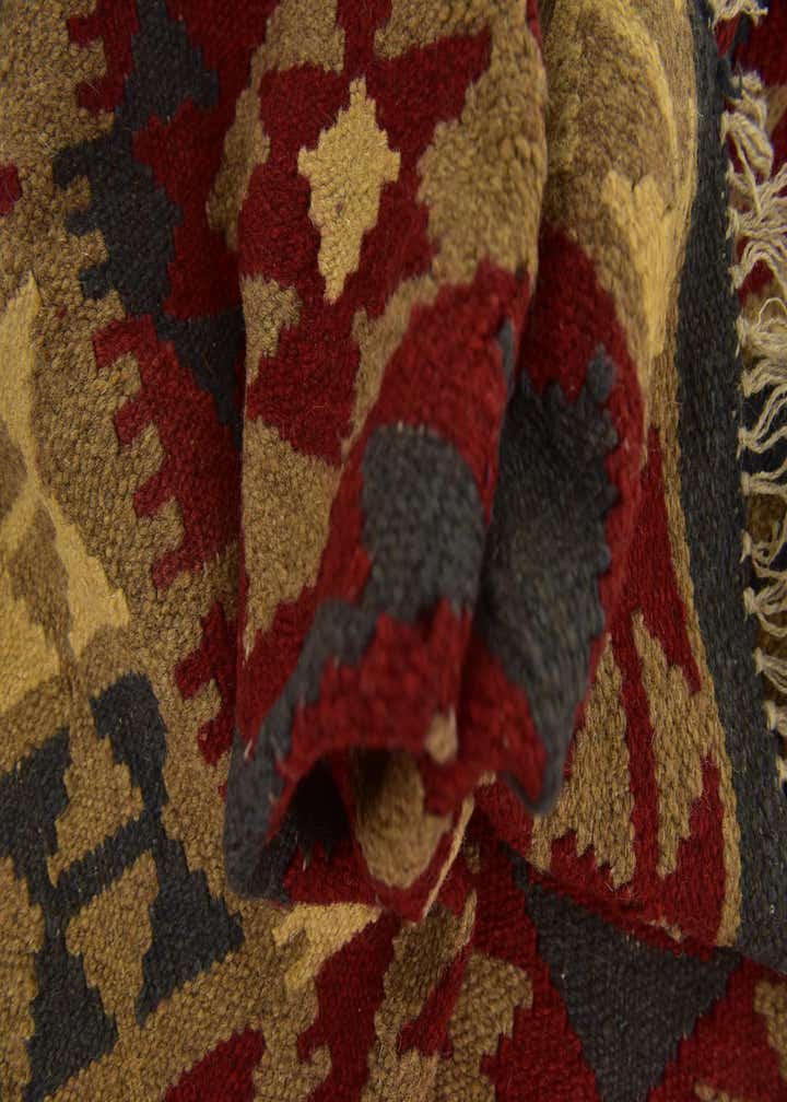 4' 10 x 8' 3 Hand Woven Kilim Maymana Wool Rug