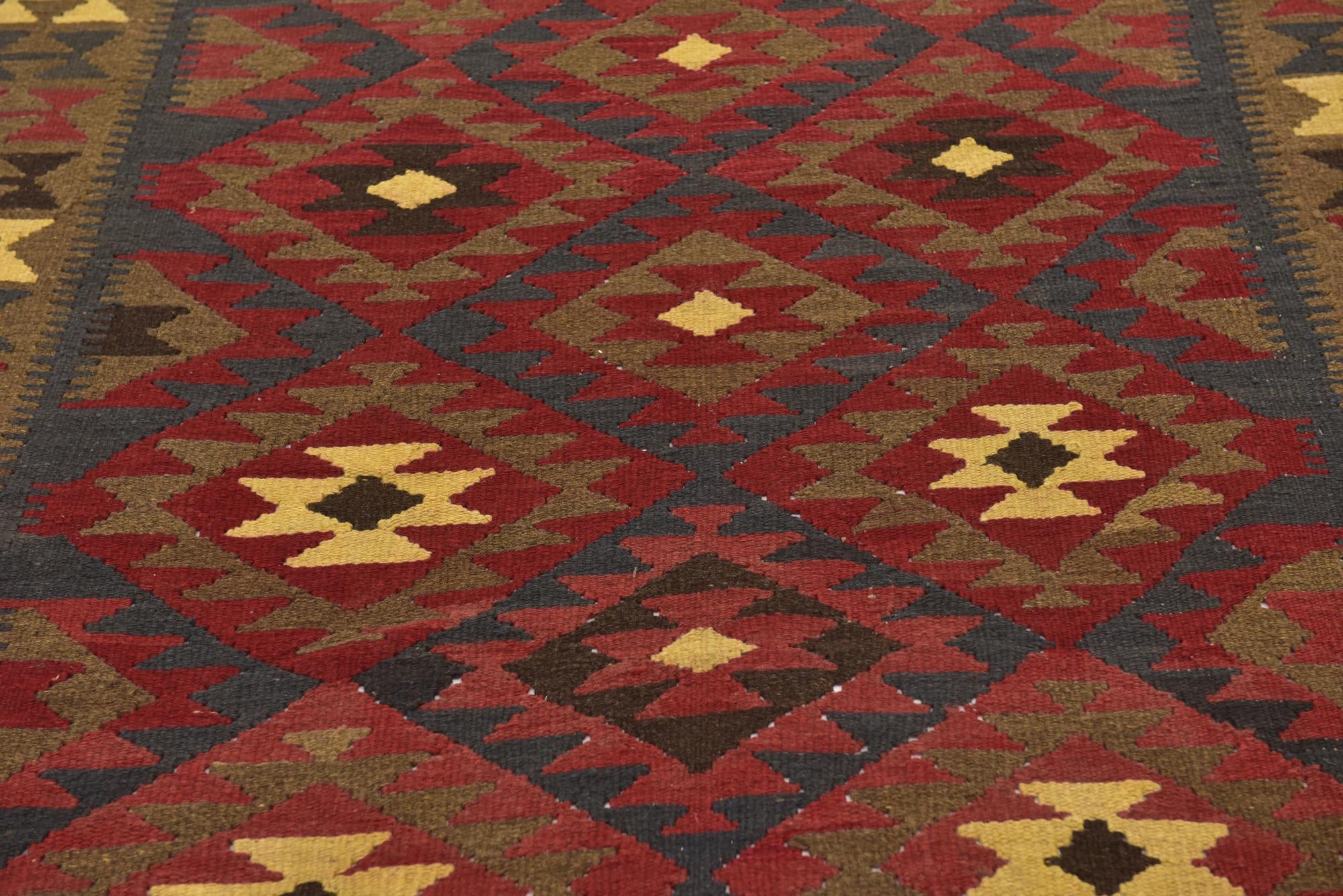 160cm x 250cm Tejido a mano Kilim Maymana Alfombra Lana