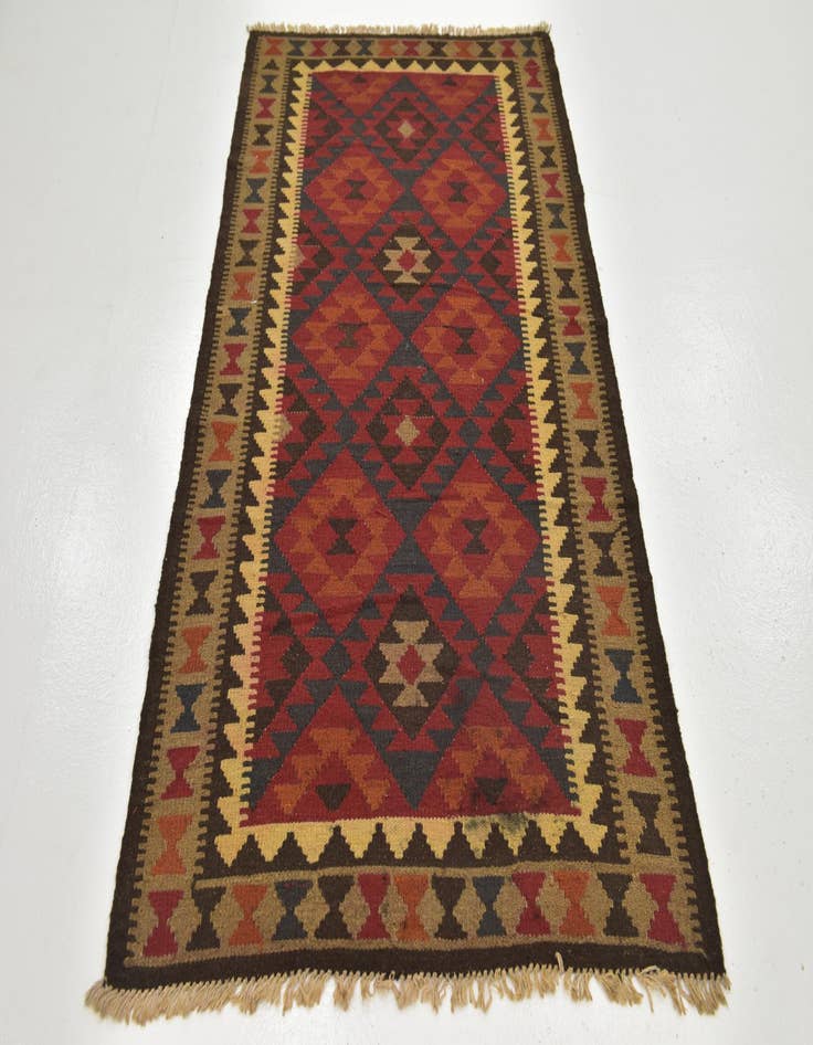 Detail image of 3' 5 x 6' 6  Hand Woven Kilim Maymana Wool Rug