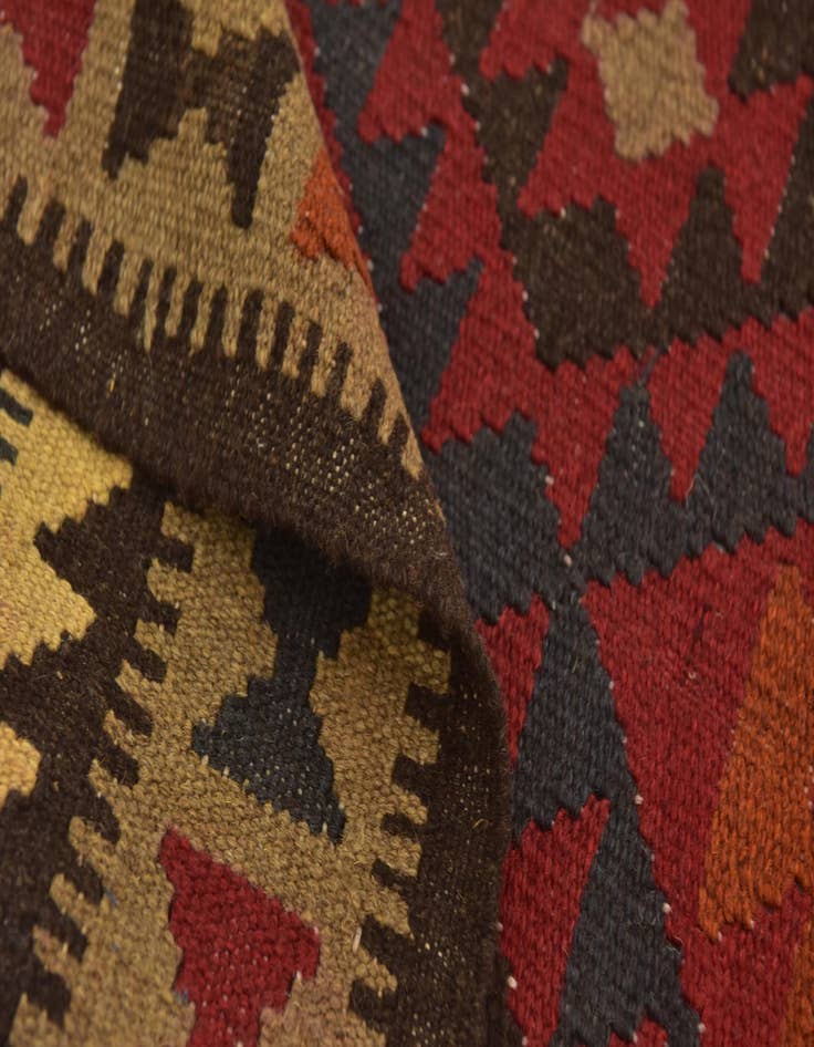 Detail image of 3' 5 x 6' 6  Hand Woven Kilim Maymana Wool Rug