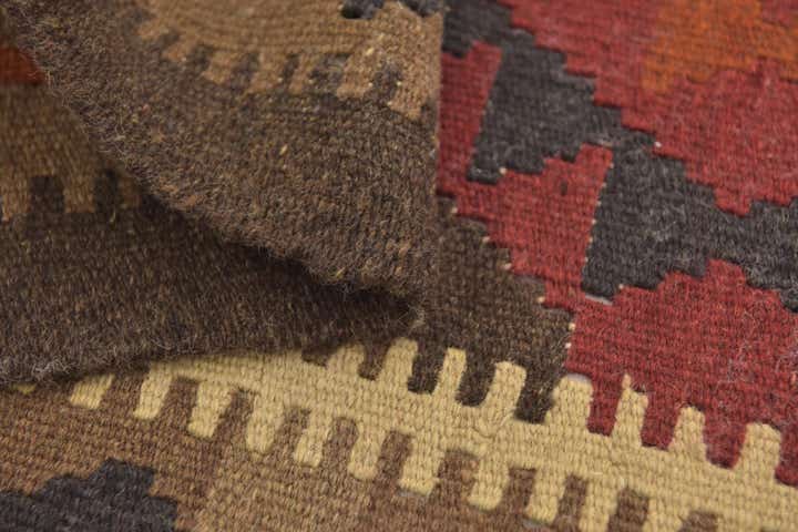 3' 7 x 6' 7 Hand Woven Kilim Maymana Wool Rug