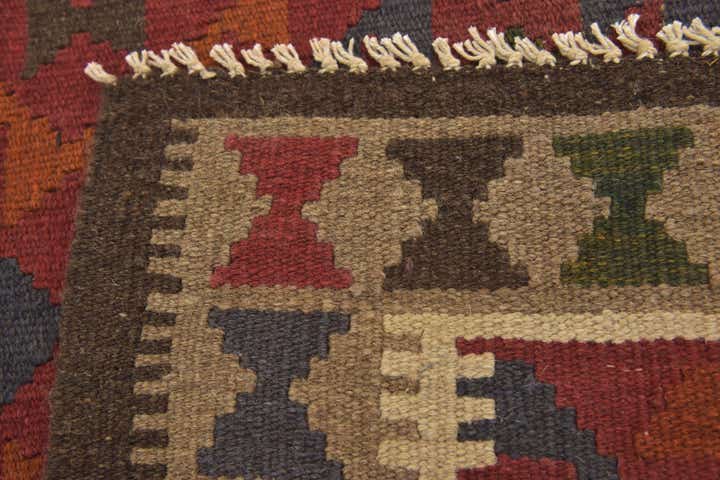3' 6 x 6' 5 Hand Woven Kilim Maymana Wool Rug