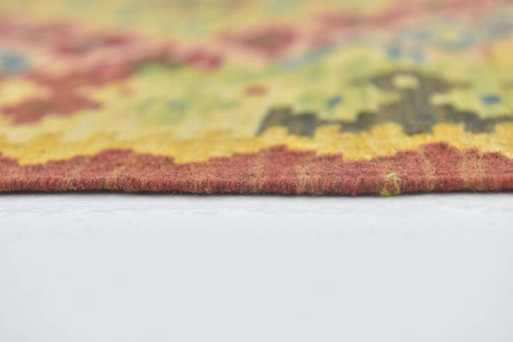 Detail image of 2' 10 x 4' 2 Hand Woven Kilim Maymana Wool Rug