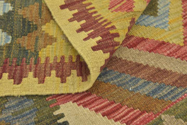 3' 2 x 4' Hand Woven Kilim Maymana Wool Rug