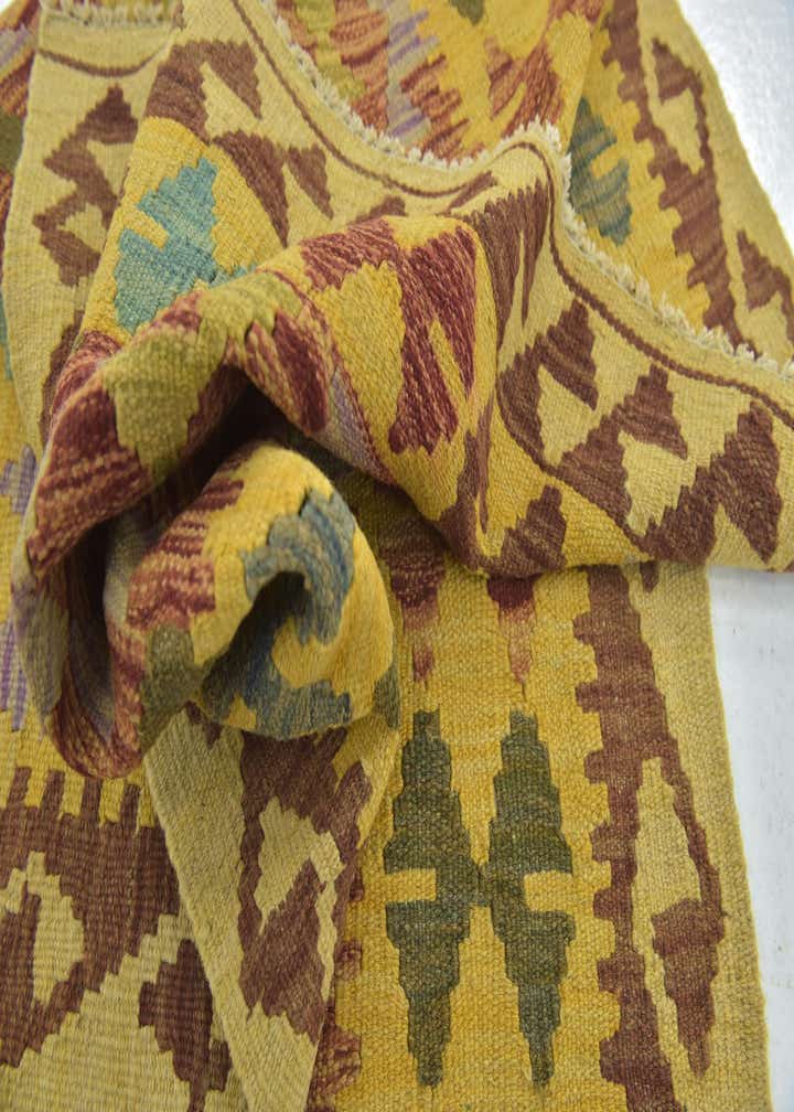 3' 3 x 5' Hand Woven Kilim Maymana Wool Rug