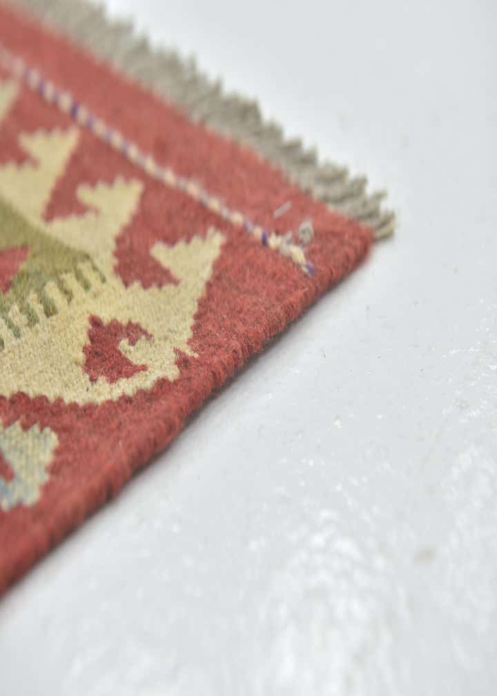 3' 8 x 6' 7 Hand Woven Kilim Maymana Wool Rug