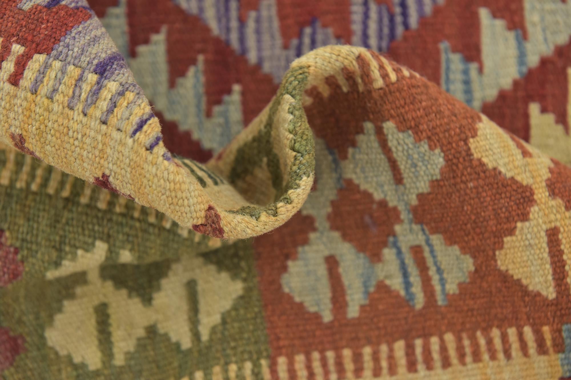 110cm x 200cm Tejido a mano Kilim Maymana Alfombra Lana