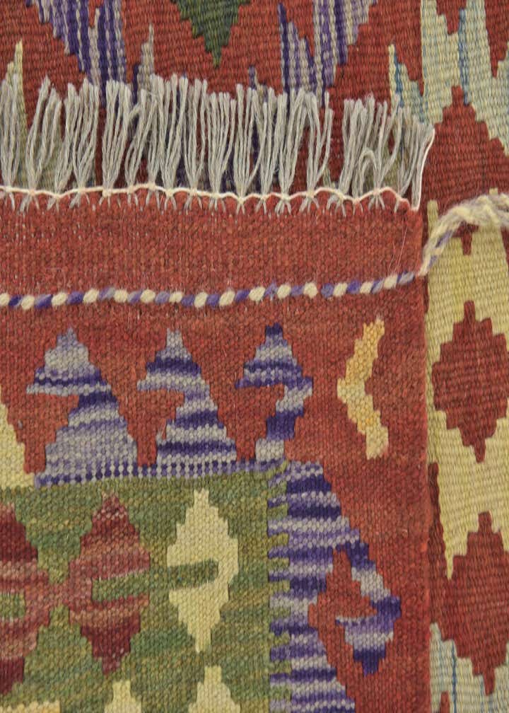 3' 8 x 6' 7 Hand Woven Kilim Maymana Wool Rug