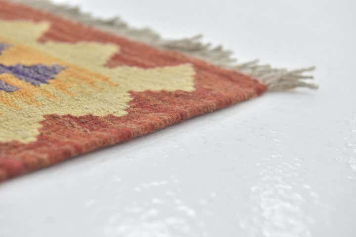 3' 6 x 6' 6 Hand Woven Kilim Maymana Wool Rug