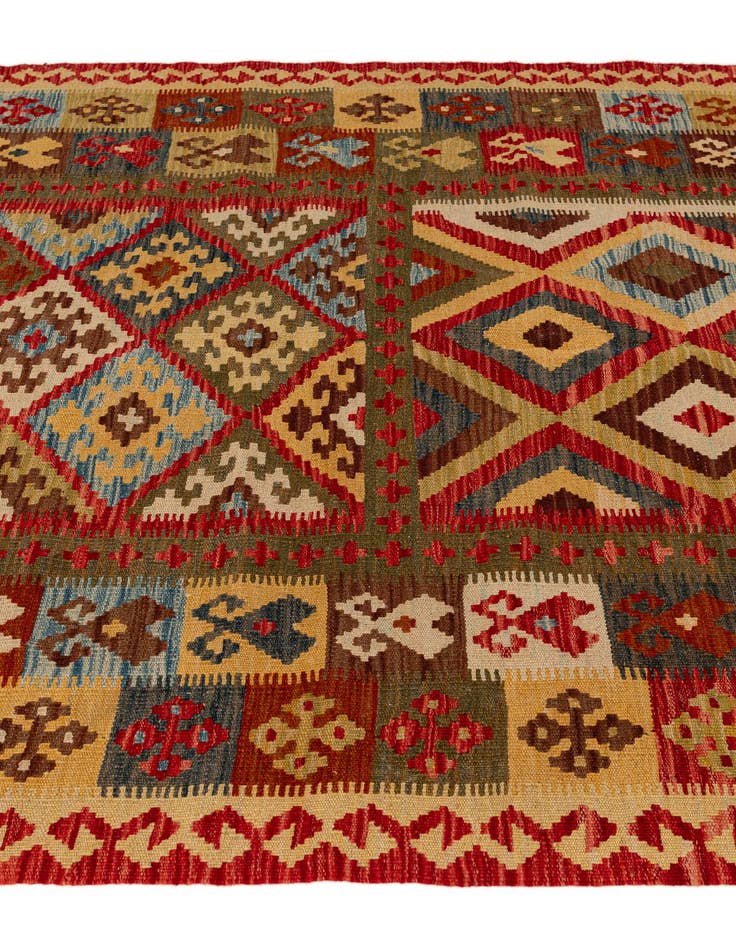 Detail image of 5' 4 x 6' 10  Hand Woven Kilim Maymana Wool Rug