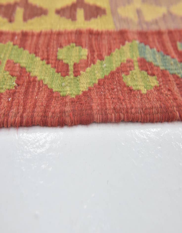 Detail image of 5' 9 x 8' 4 Hand Woven Kilim Maymana Wool Rug