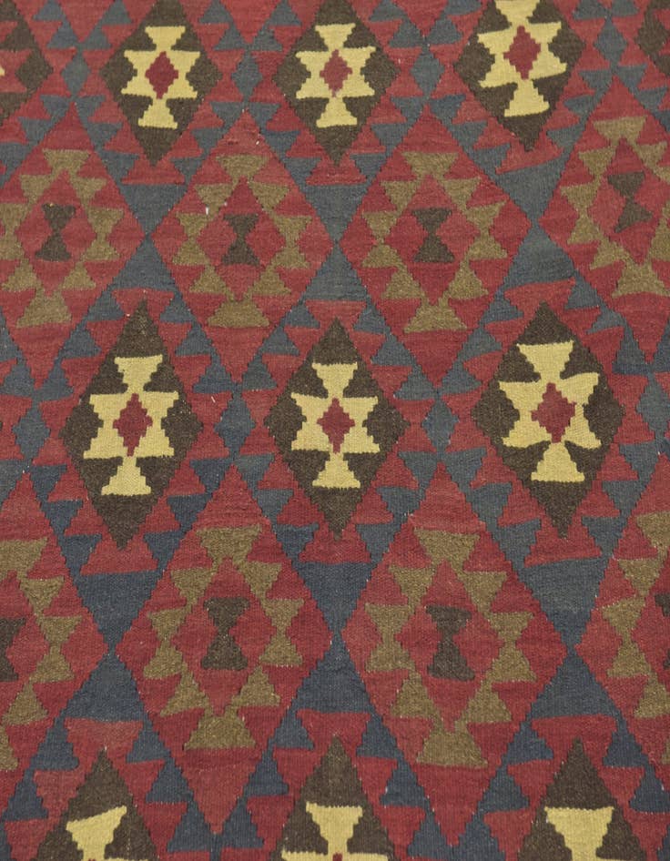 Detail image of 5' 8 x 8' 2 Hand Woven Kilim Maymana Wool Rug