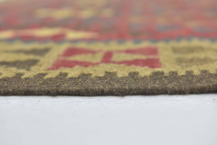 Detail image of 5' 8 x 8' 2 Hand Woven Kilim Maymana Wool Rug