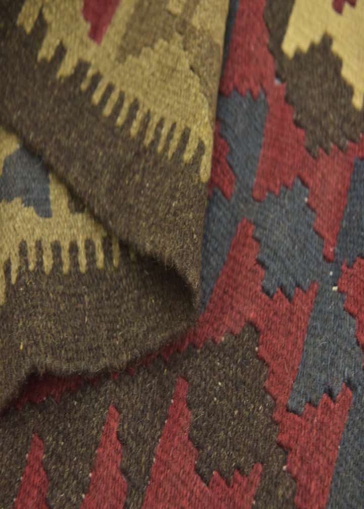 5' 8 x 8' 2 Hand Woven Kilim Maymana Wool Rug