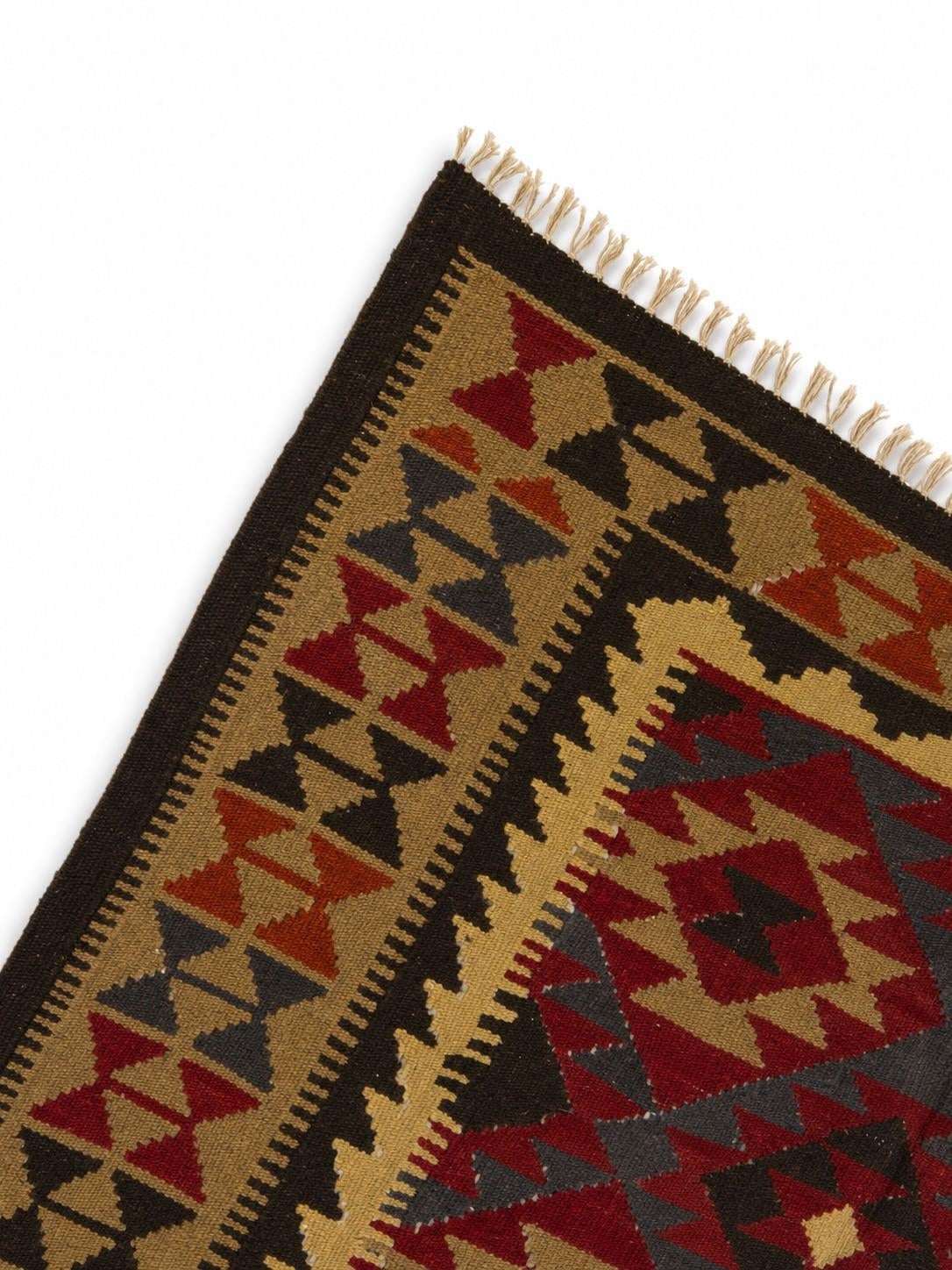 5' x 8' 2 Hand Woven Kilim Maymana Wool Rug