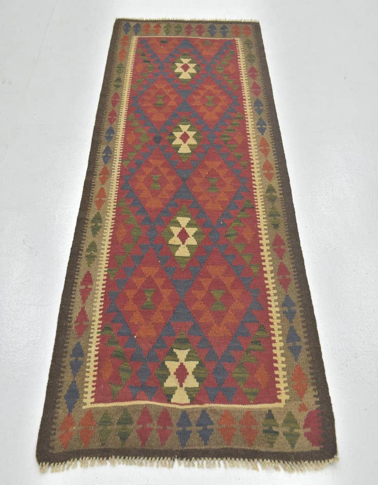 Detail image of 3' 6 x 6' 8  Hand Woven Kilim Maymana Wool Rug