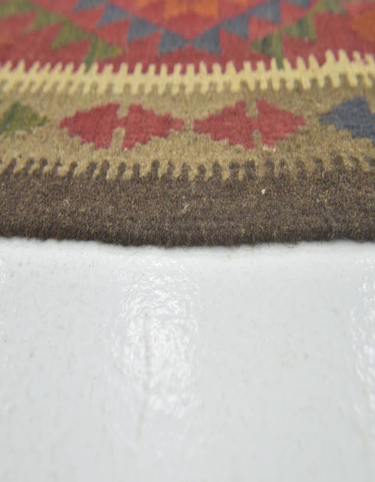 Detail image of 3' 6 x 6' 8  Hand Woven Kilim Maymana Wool Rug