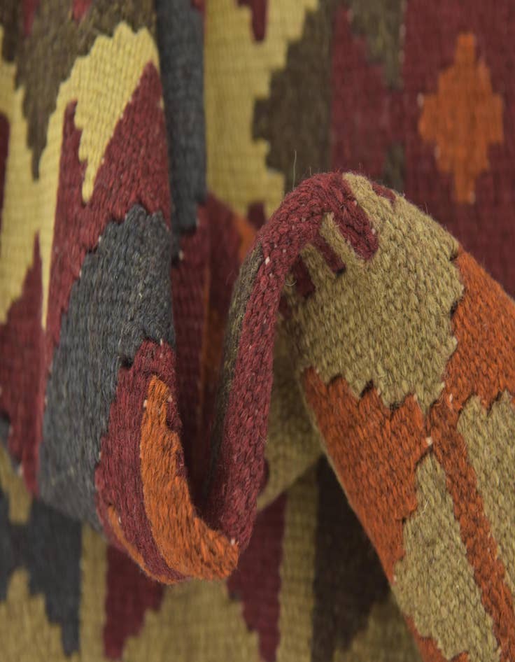 Detail image of 3' 5 x 5' 2  Hand Woven Kilim Maymana Wool Rug