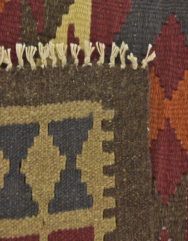 Detail image of 3' 5 x 5' 2  Hand Woven Kilim Maymana Wool Rug